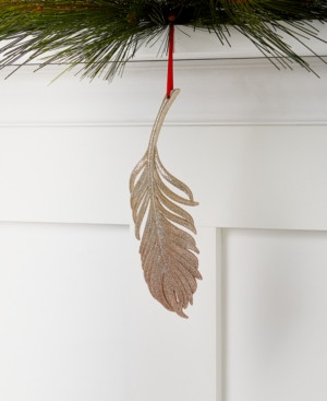 Holiday Lane Shimmer & Light, Glittered Gold-Tone Feather Ornament, Created for Macy's | Macys (US)