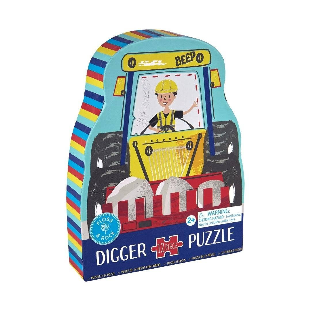 Digger 12pc Shaped Jigsaw with Shaped Box | The Oaks Apparel Company