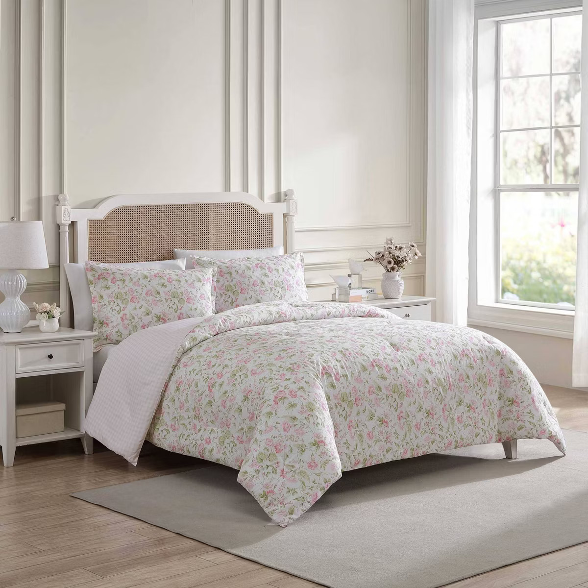 Laura Ashley Morning Gloria Comforter Set Pink | Target