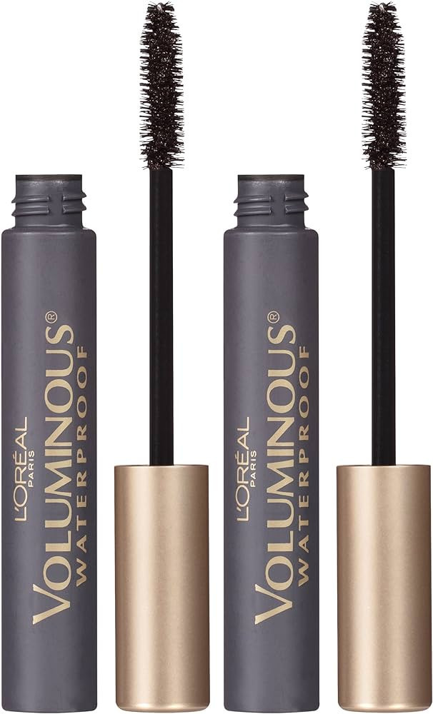 L'Oreal Paris Makeup Voluminous Original Waterproof Mascara, Black Brown, 0.28 Fl Oz (Pack of 2) | Amazon (US)