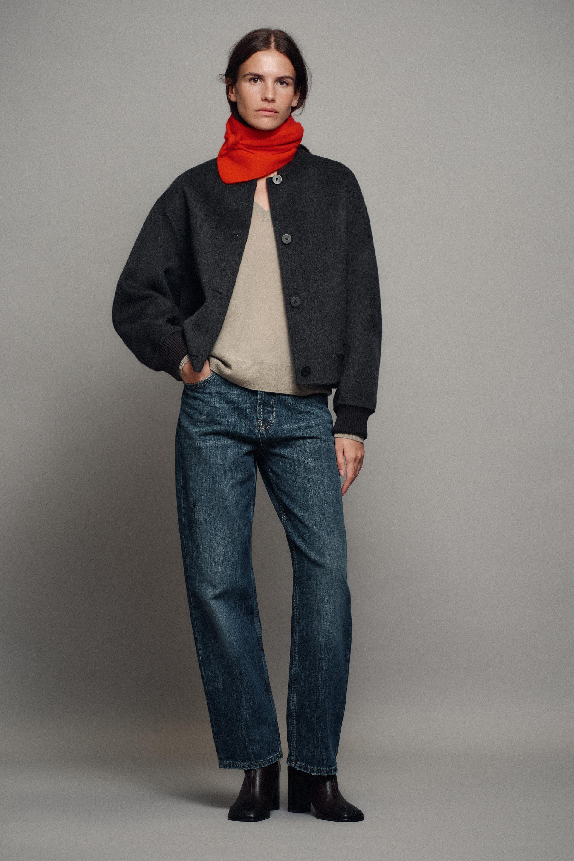 ZW COLLECTION WOOL-BLEND BOMBER JACKET | Zara US