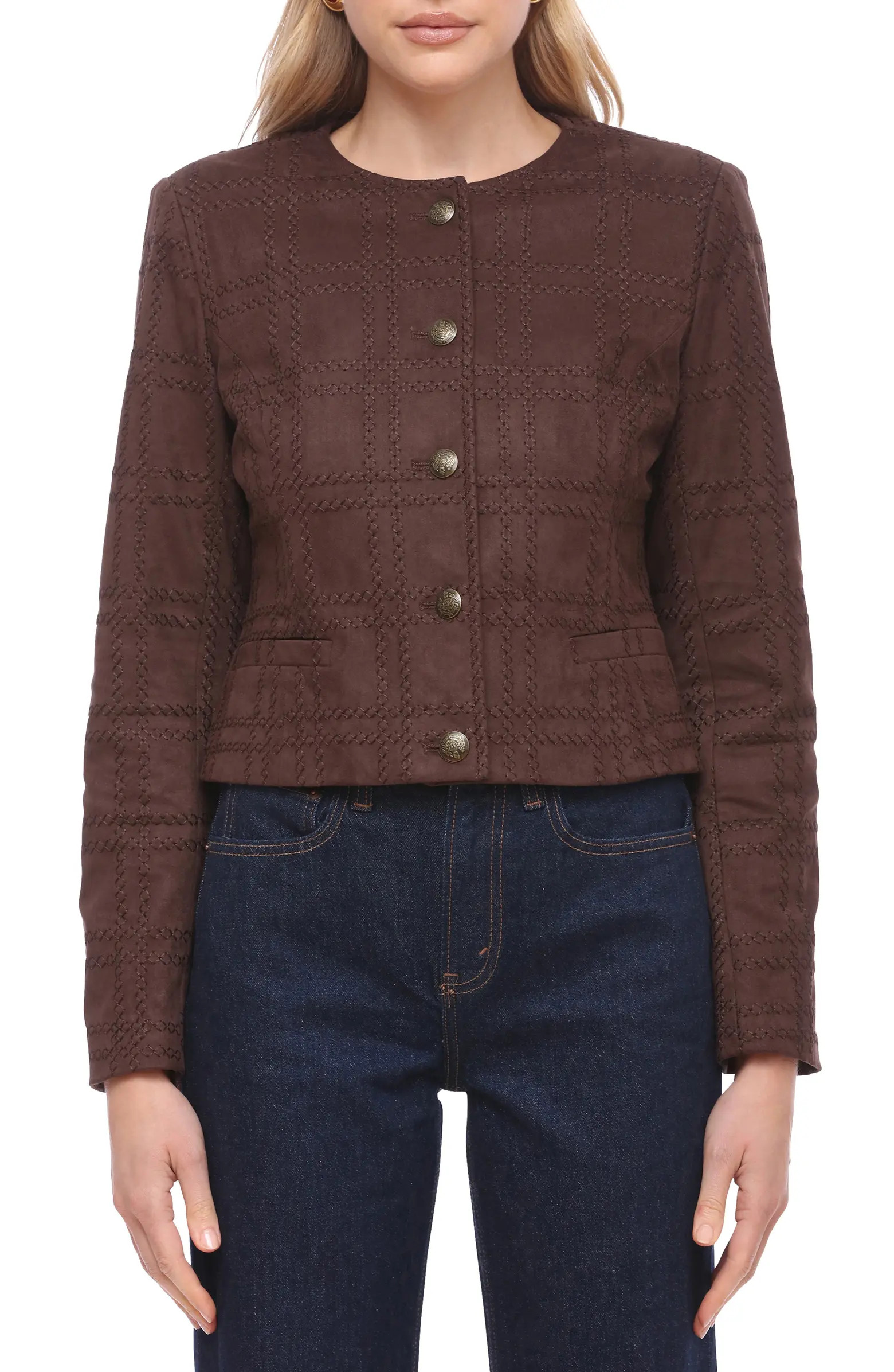 Bagatelle Faux Suede Crop Jacket | Nordstromrack | Nordstrom Rack
