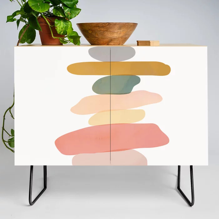 Balancing Stones 22 Credenza | Society6