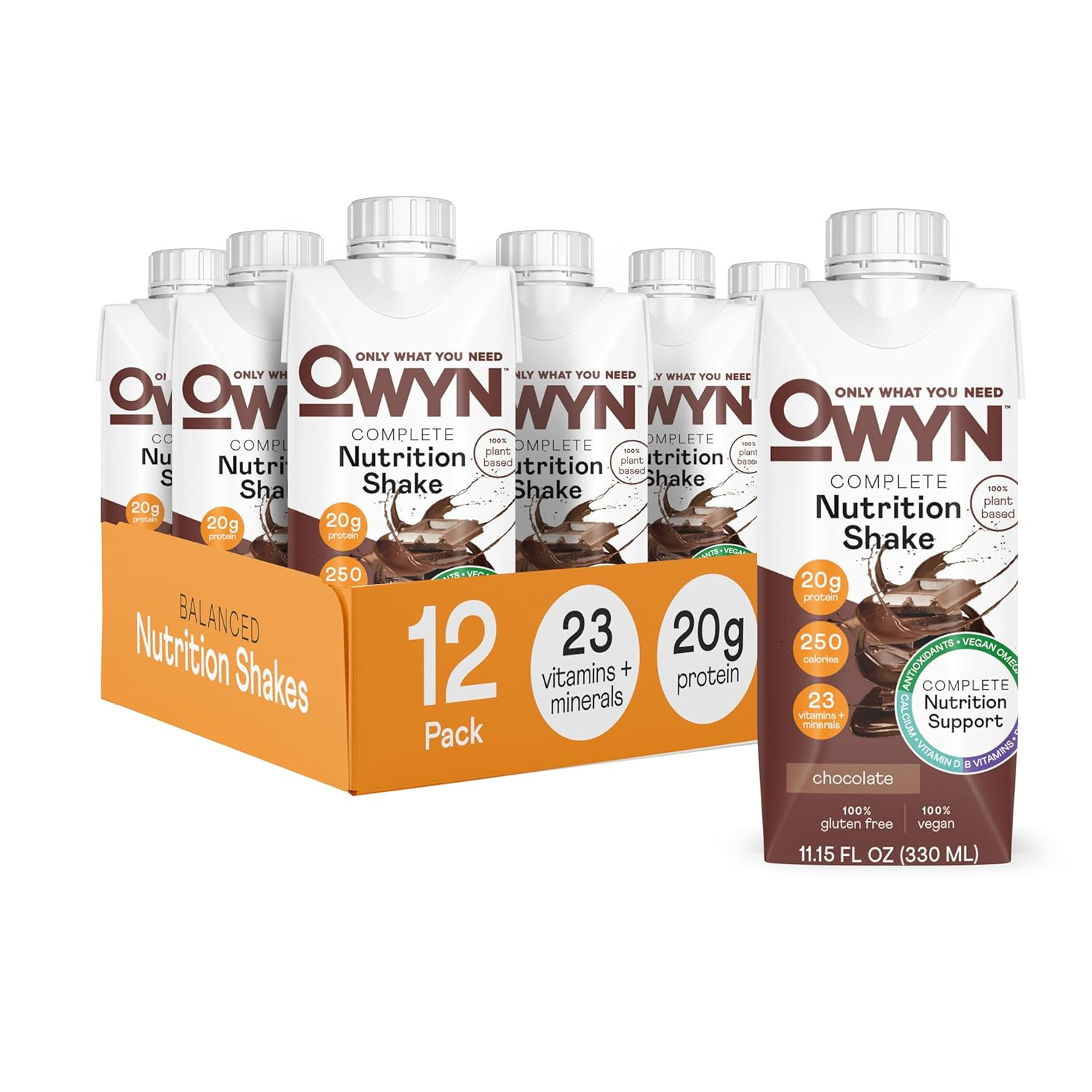OWYN Only What You Need Vegan Complete Nutrition Protein Shake, 20g plant based protein, 23 Vitam... | Amazon (US)