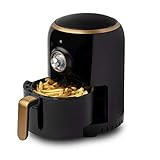 Aria Premium 2 Qt. Retro Style Ceramic Air Fryer, Black/Stainless Trim | Amazon (US)