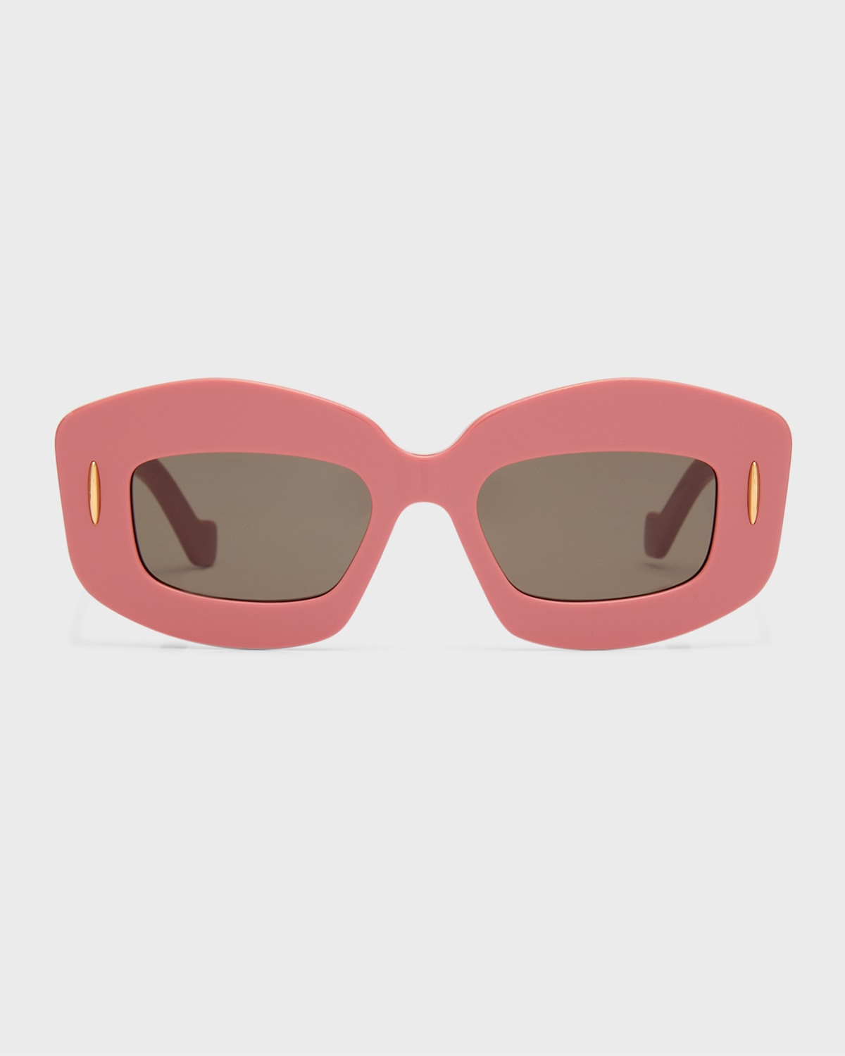 Silver Screen Chunky Acetate Rectangle Sunglasses | Neiman Marcus