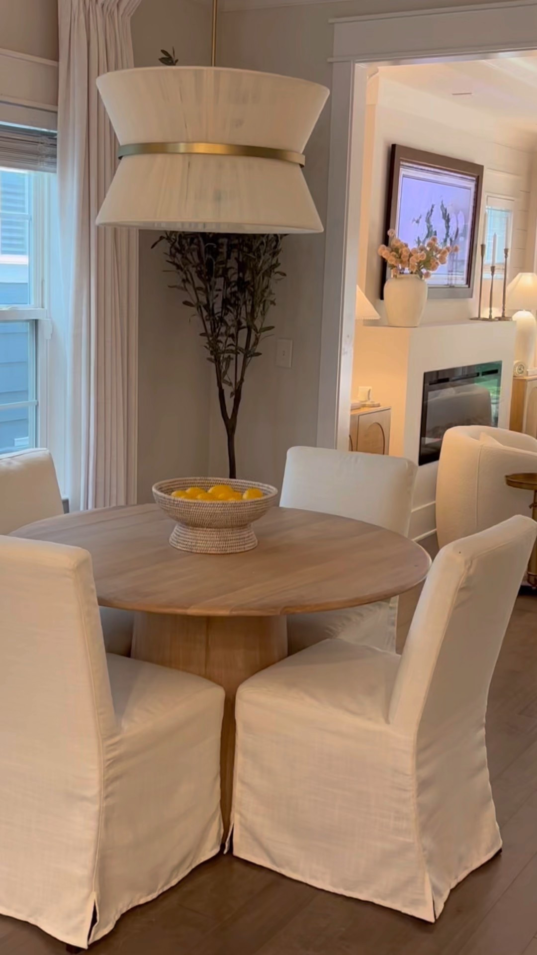 Neutral dining table 🤍 I love this bowl from Amazon for spring and summer! Filled it with lemons to give it a little color 🫶🏼 

#LTKHome