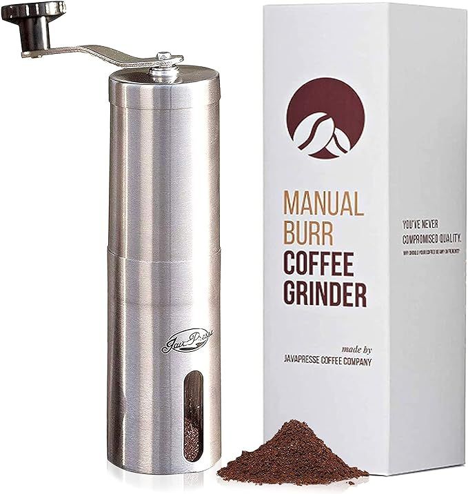 JavaPresse Manual Coffee Bean Grinder with Adjustable Settings Patented Conical Burr Grinder for ... | Amazon (US)