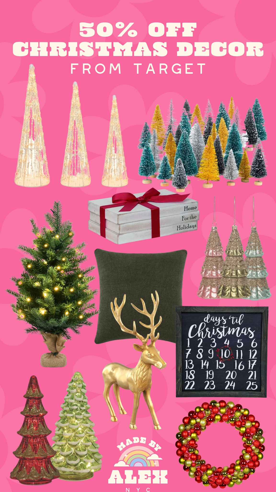 50% off Christmas Decor from Target!❤️💚 

Christmas decor - Target home - home decor - Target deals - seasonal decor - ornaments - wreath 

#LTKSeasonal #LTKHome #LTKSaleAlert