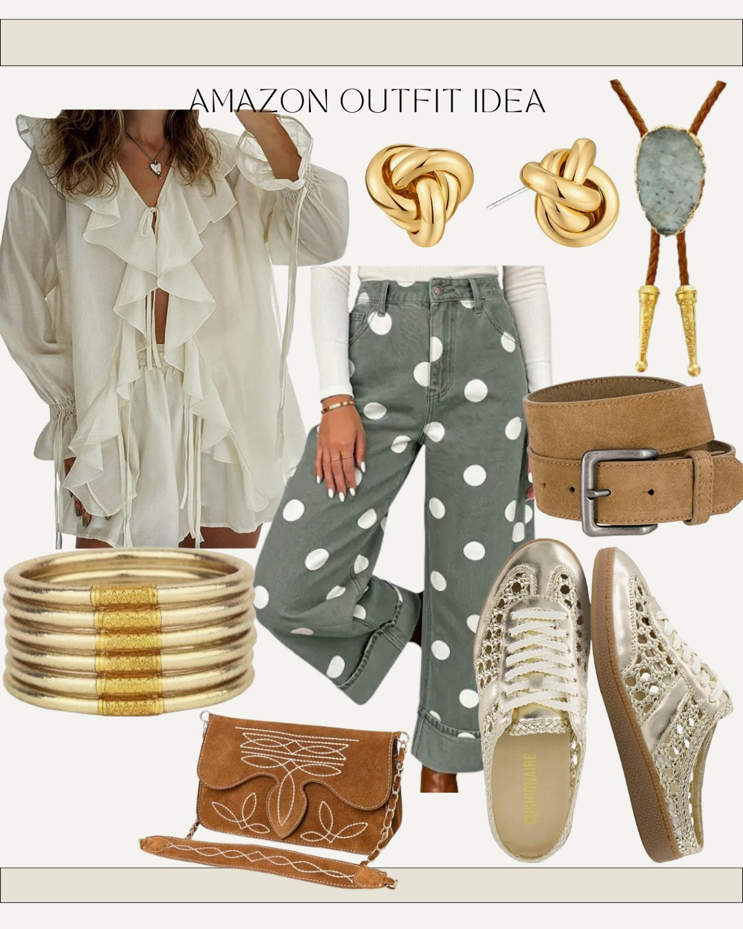 Teacher outfit , business professional outfit , polka dot pants , gold jewelry , church outfit , fall fashion from Amazon

#LTKgrwm #LTKootd