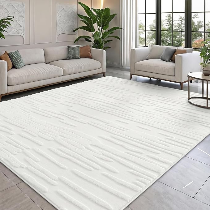 smiry Modern Rugs Living Room, 240x340cm, Cream | Amazon (UK)