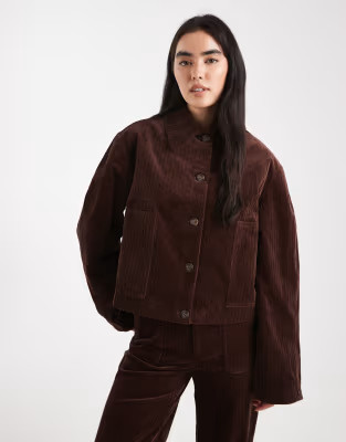 ASOS DESIGN cord jacket in brown - part of a set | ASOS (Global)