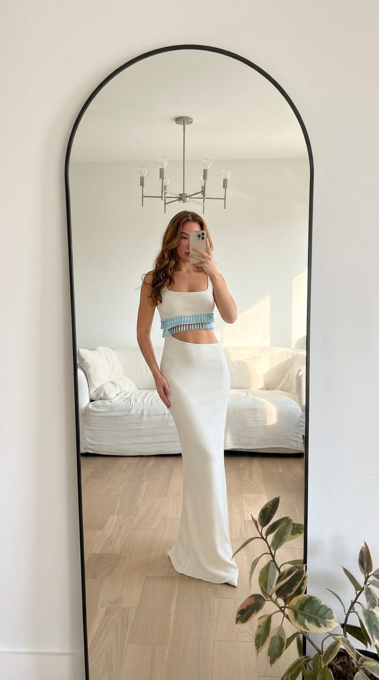 Your “something blue” but make it fashion 🩵
This is such a unique bridal moment.

Perfect for:
• bridal events
• bachelorette party
• honeymoon

Featuring: cutout maxi dress, blue detail bridal outfit, modern bride look

#somethingblue #bridaloutfit #modernbride #meshki #bridetrends 

 #LTKWedding