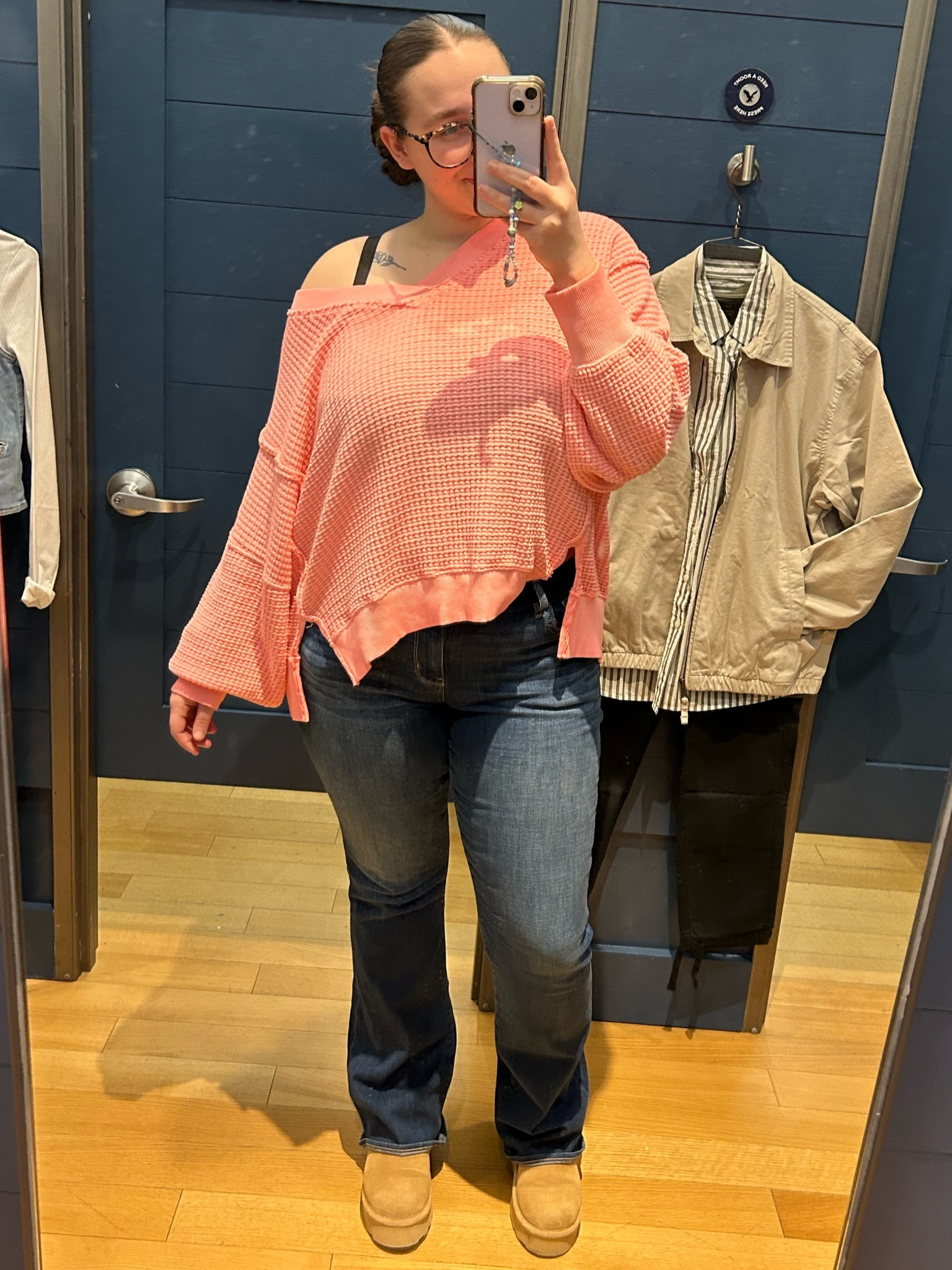 bootcut jeans & oversized sweatshirt 💗 
wearing size 12 long in the jeans & large in the top (exact color sold out online) 

#LTKfindsunder50 #LTKmidsize #LTKfindsunder100