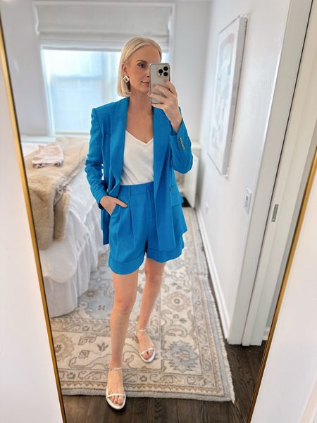 Tonight’s look for a friend’s art show + dinner! I’m wearing a small in the cami, a 6 in both the blazer + shorts, and the sandals are true to size 💙

#LTKStyleTip #LTKFindsUnder100 #LTKShoeCrush