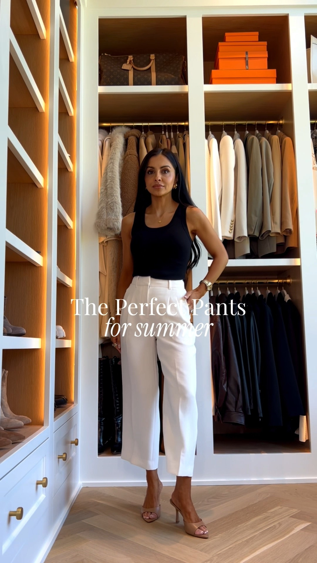 The perfect pants for summer / summer workwear / chic summer outfit 
Aritzia effortless cropped pants wearing a 00
Aritzia black tank wearing an XXS
Amazon bag that looks like Celine

#LTKOver40 #LTKmomlife #LTKWorkwear