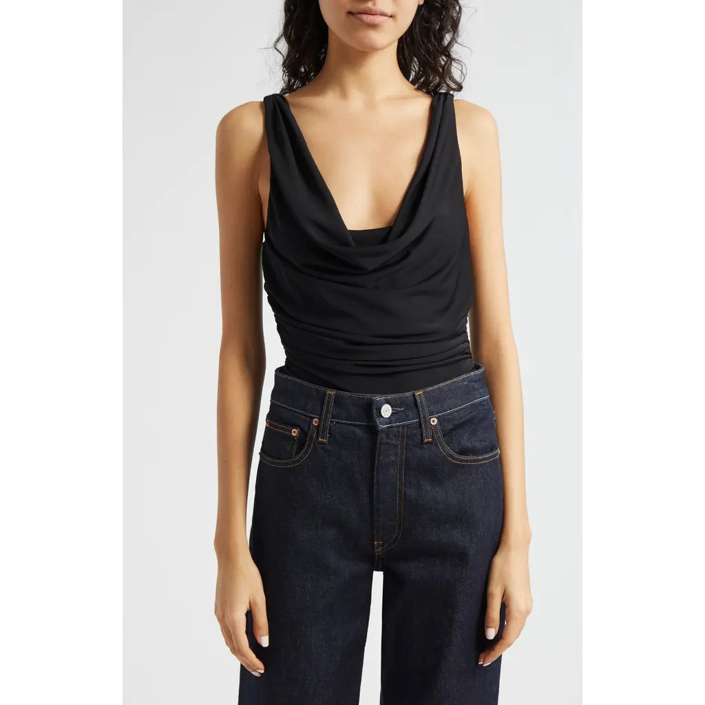 Cinq à Sept Cherise Ruched Tank in Black at Nordstrom Rack, Size X-Small | Nordstrom Rack
