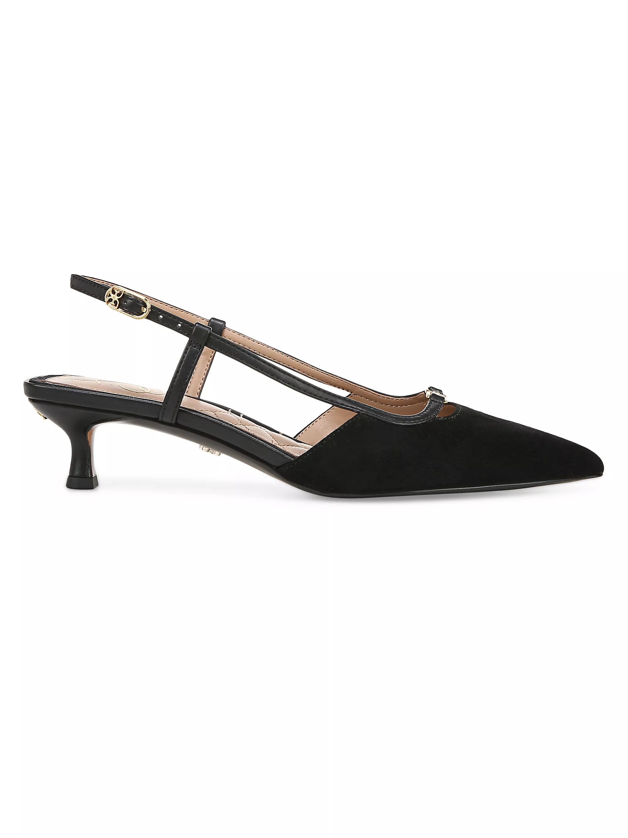 Toni Suede Kitten-Heel Slingback Pumps | Saks Fifth Avenue