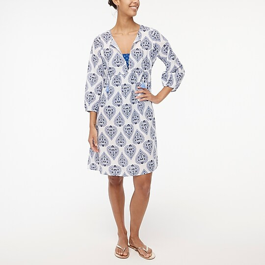 Long-sleeve tunic cover-up | J.Crew Factory