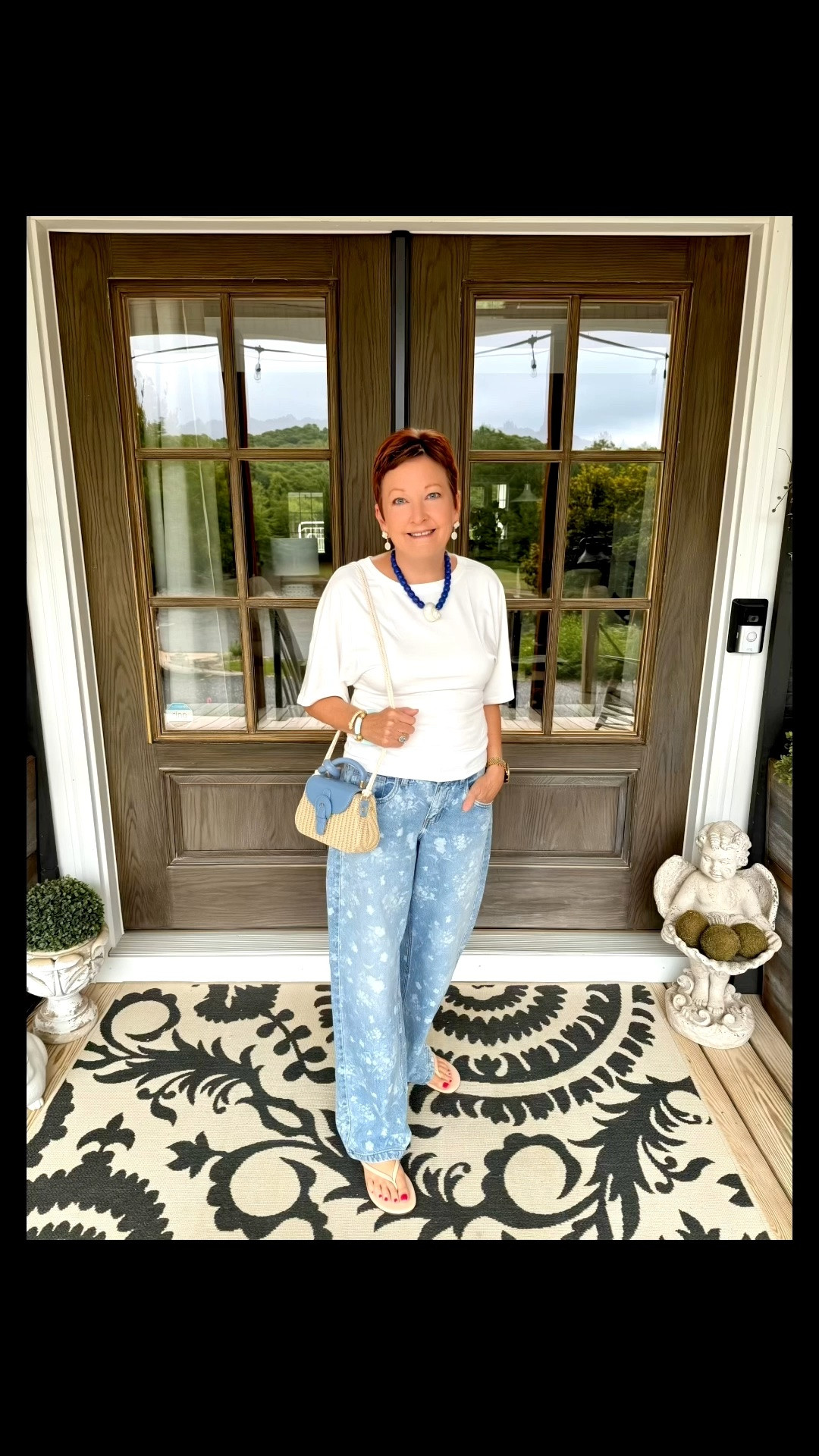 Loving these jeans from Target and this classic tee with a twist is my new favorite - I have it in 4 colors now. The shell necklace was a bit of a splurge but so worth it. Look stylish at any age with these budget fashions. See all the links ⬇️

#LTKMidsize #LTKOver40