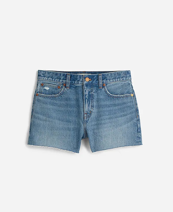 Relaxed Denim Shorts in Kelton Wash: Raw-Hem Edition | Madewell