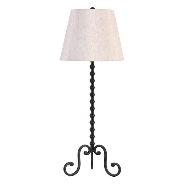 Black Twist Metal Lamp with Cream Shade, 30" | At Home