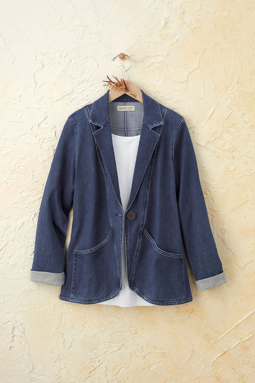 Curved Hem Denim Jacket | Coldwater Creek