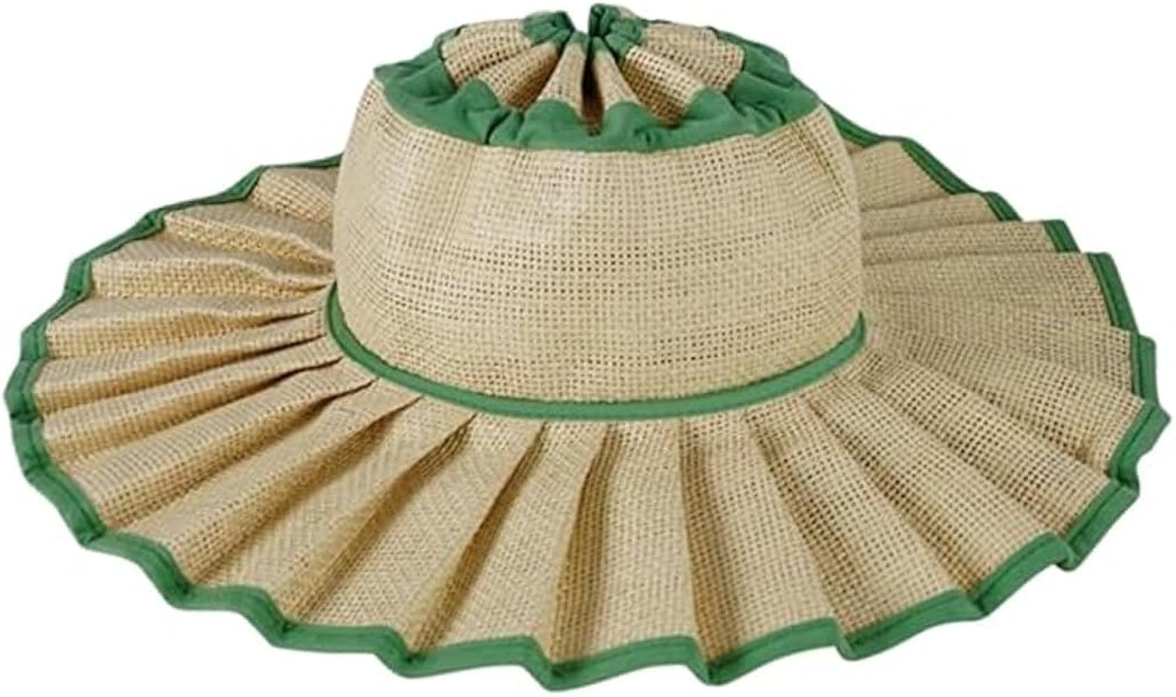 Women's Lorna Murray Hat Straw Reversible Pleated Sun Hat, Wide Brim Foldable Casual Outdoor Beac... | Amazon (US)