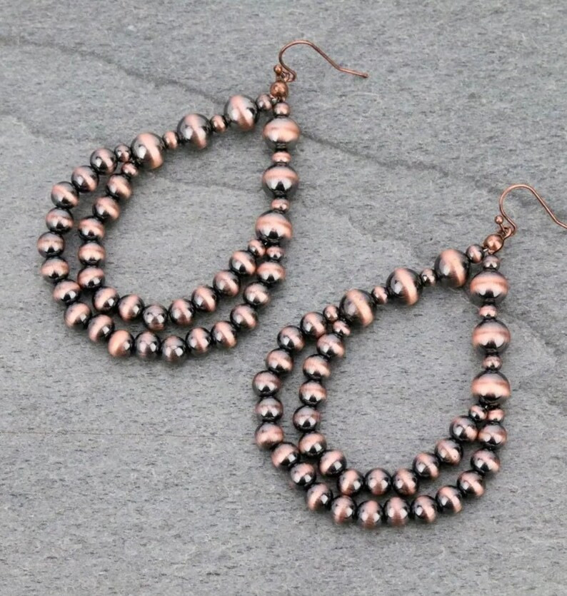 Assorted Colors - Navajo Style Pearl Dangle Earrings | Etsy (US)