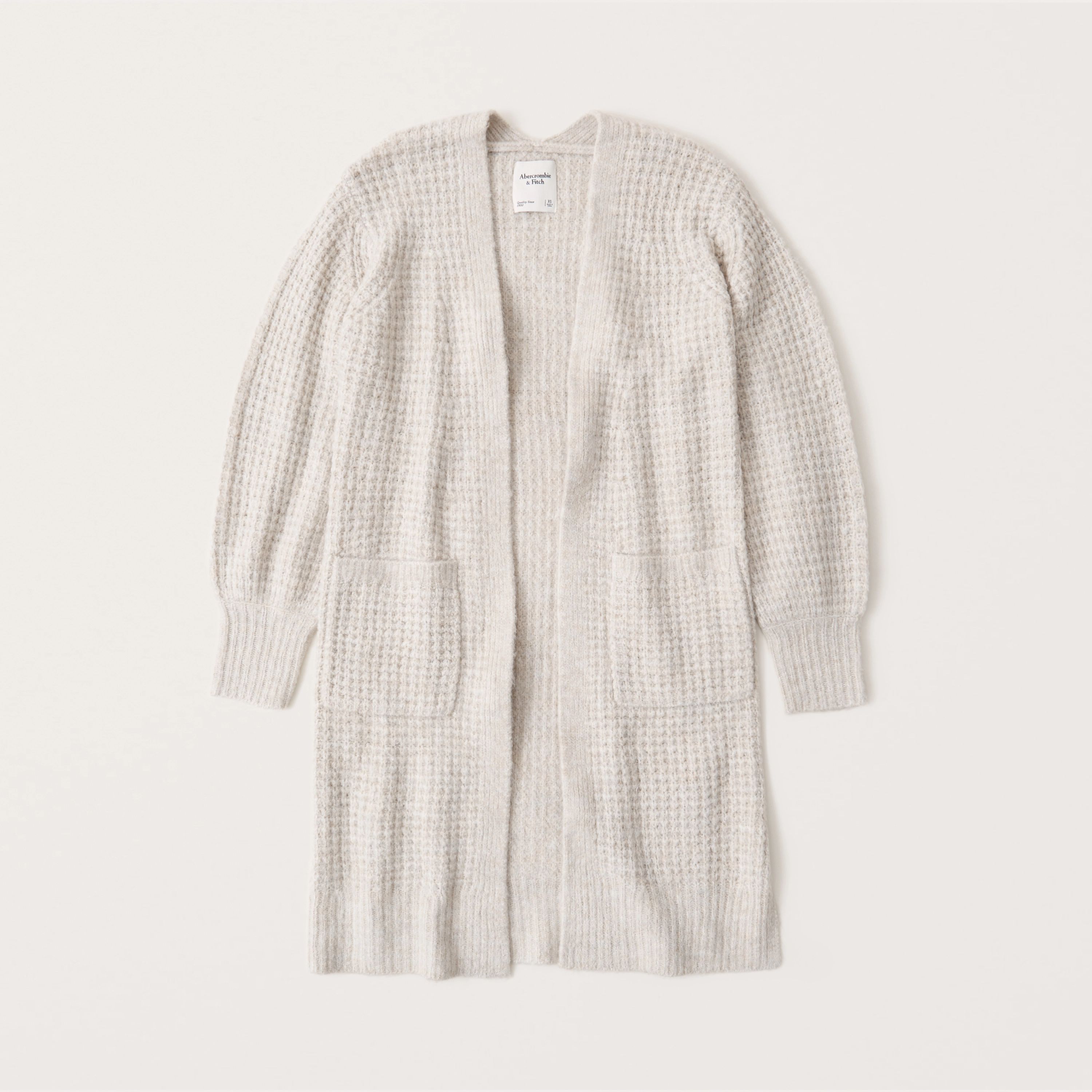 Waffle Stitch Duster Cardigan | Abercrombie & Fitch (US)