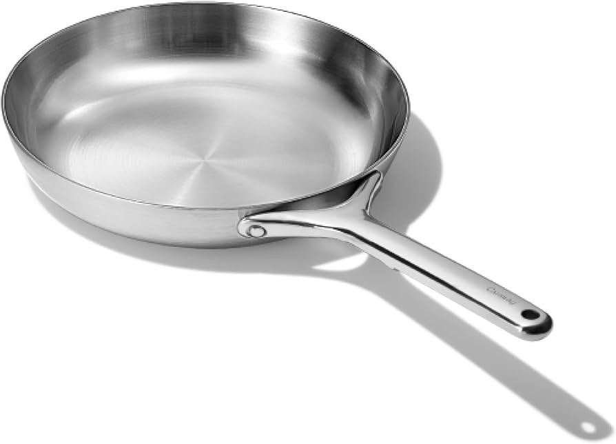 Caraway Stainless Steel Fry Pan (2.7 qt, 10.5") - 5-Ply Stainless Steel Pan - Oven Safe & Stoveto... | Amazon (US)