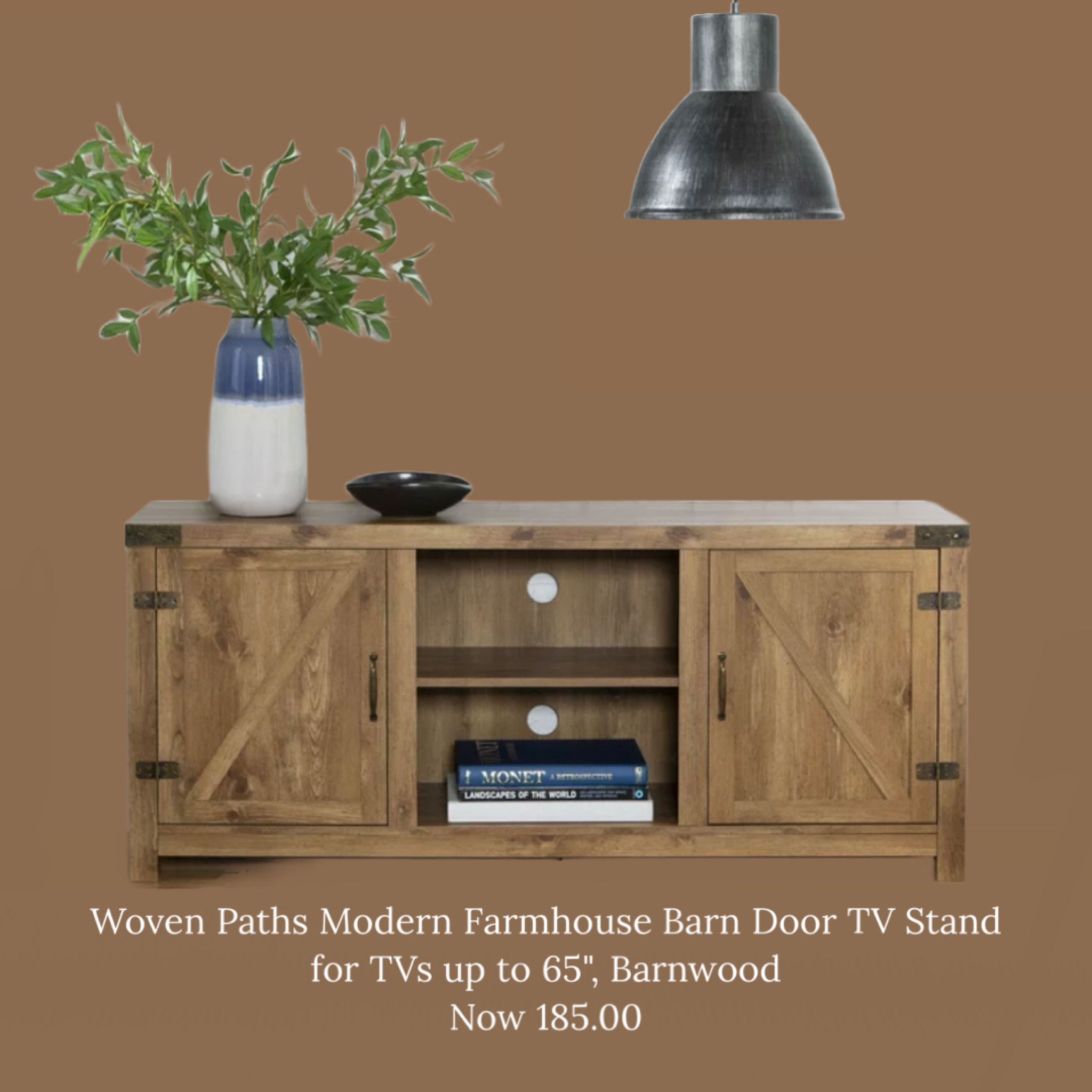 Woven Paths Modern Farmhouse Barn Door TV Stand for TVs up to 65", Barnwood!! Now marked down!!

#LTKsalealert #LTKhome #LTKfamily