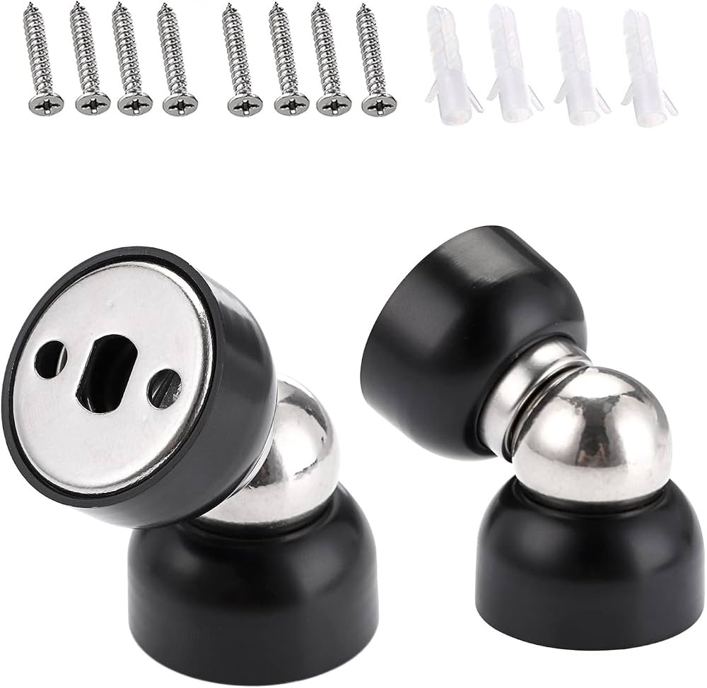 Sumnacon Stainless Steel Doorstop - 2Pcs Powerful Magnetic Door Holders with Screws, Heavy Duty f... | Amazon (US)