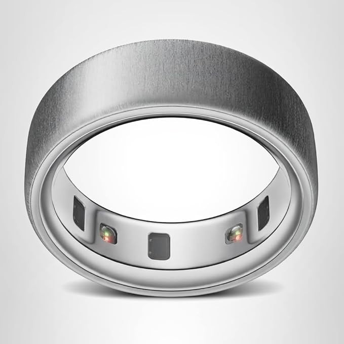 Oura Ring 4 - Brushed Silver - Size 8 - Size Before You Buy | Amazon (US)