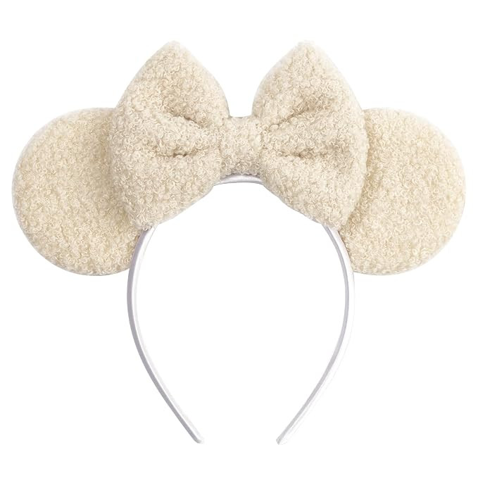 Wool Mouse Ear Headband, Fluffy Hair Bow Hairband, Festival Party Decoration Fashion Headwear for... | Amazon (US)