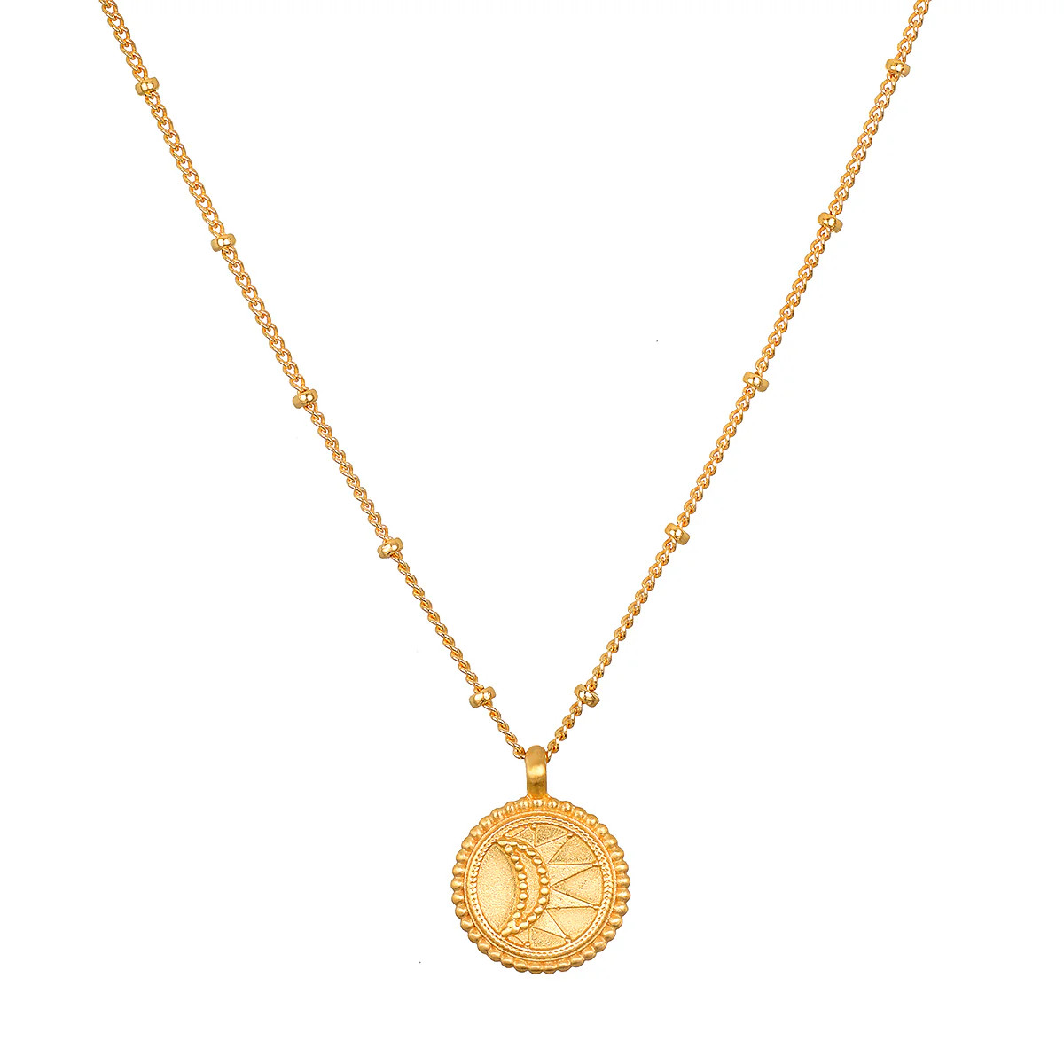 Burnished Sky Gold Pendant Necklace | Satya Jewelry