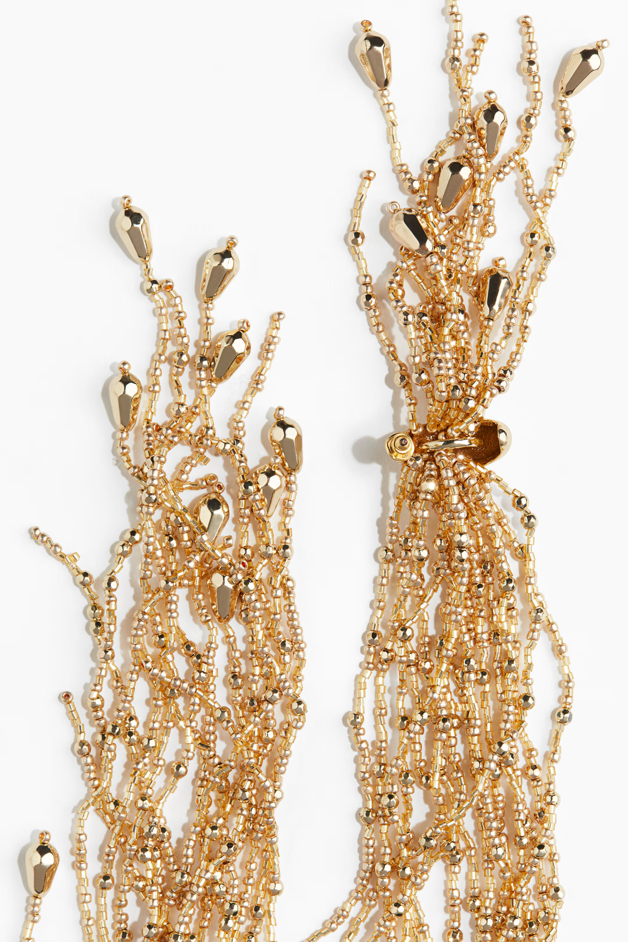 Long Beaded Earrings - Gold-colored - Ladies | H&M CA | H&M (US + CA)
