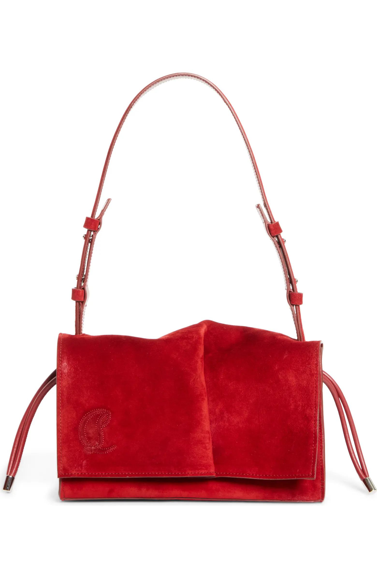 Christian Louboutin Small Baggy Suede Shoulder Bag | Nordstrom | Nordstrom