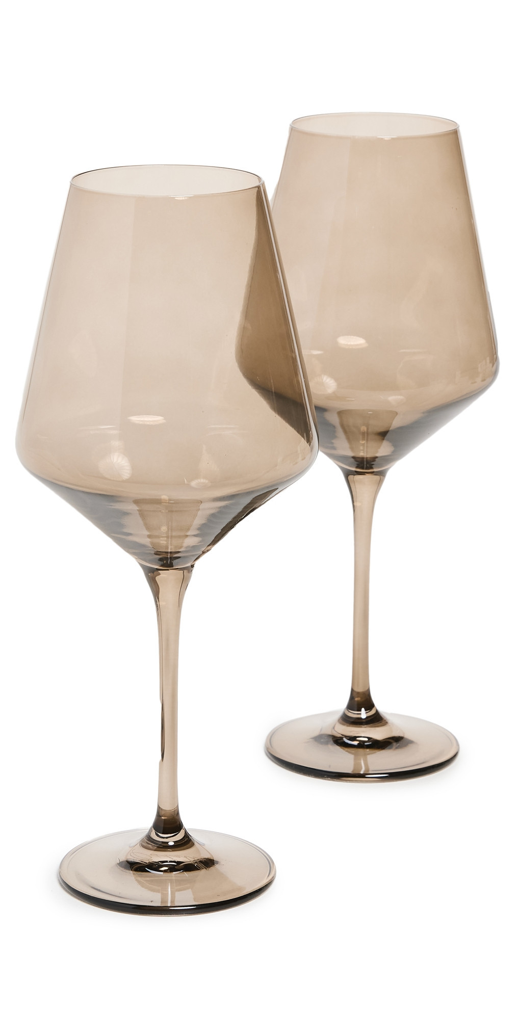 Estelle Colored Glass Stemware Set of 2 Smoke One Size | Shopbop