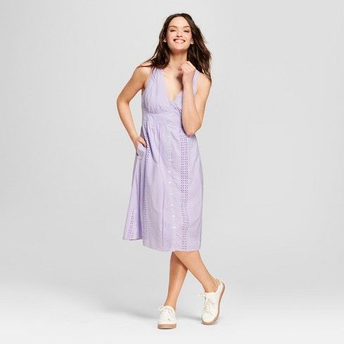 Women's Eyelet Dress - Universal Thread™ Lavender | Target