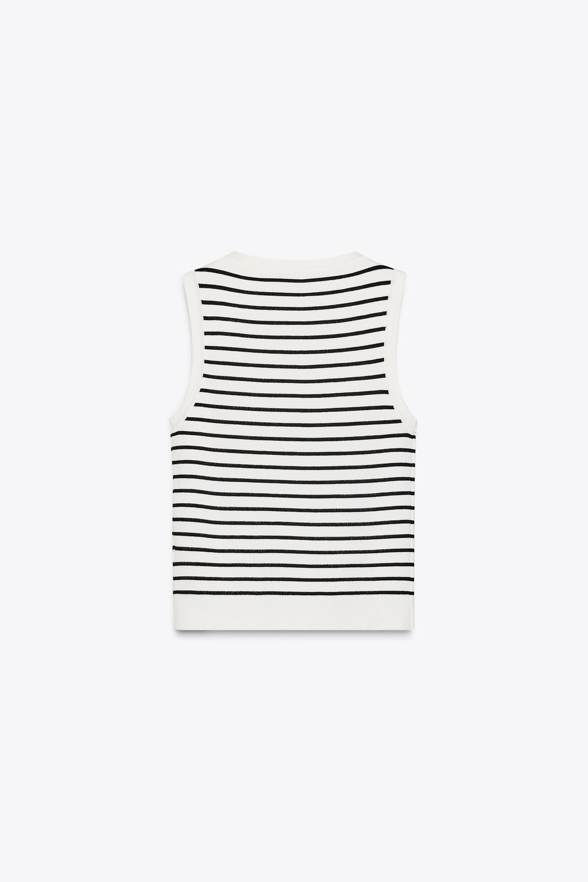 STRIPED KNIT TOP | Zara UK