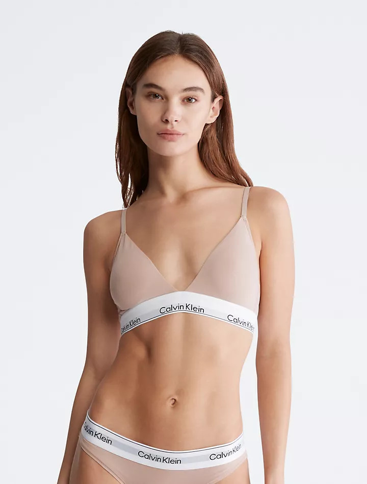 Modern Cotton Lightly Lined Triangle Bralette | Calvin Klein | Calvin Klein (US)