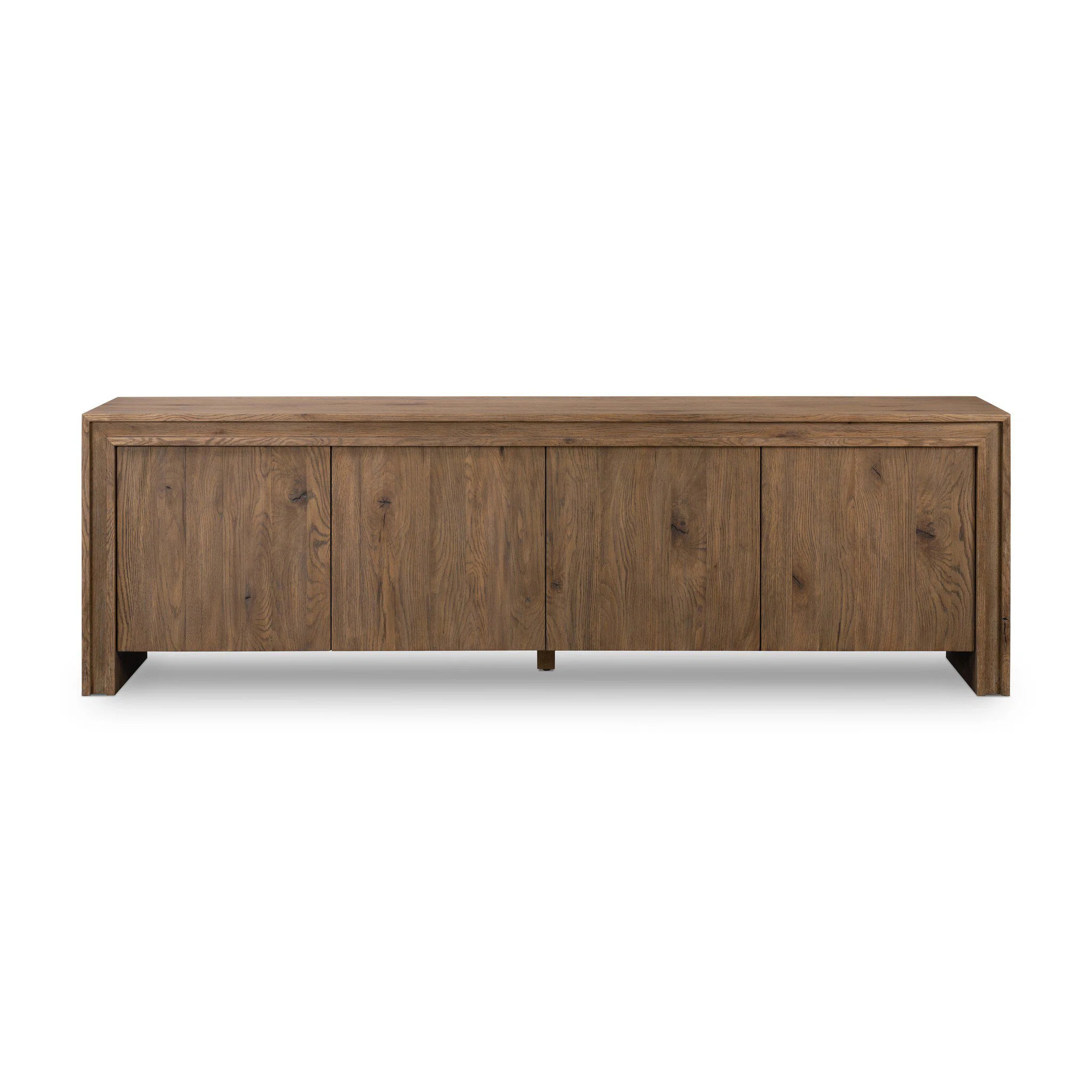 Chalmers Media Console-Weathered Oak | Perigold
