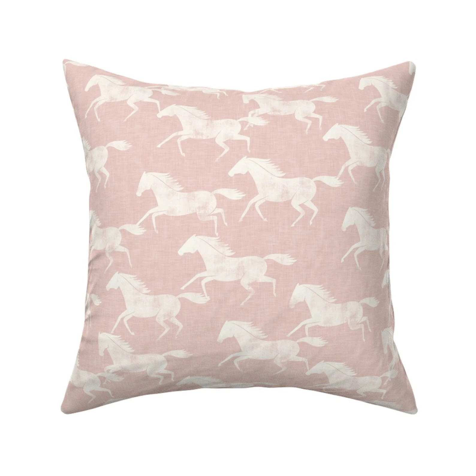 Equestrian Pink Throw Pillow  Pink Wild Horses by - Etsy | Etsy (US)