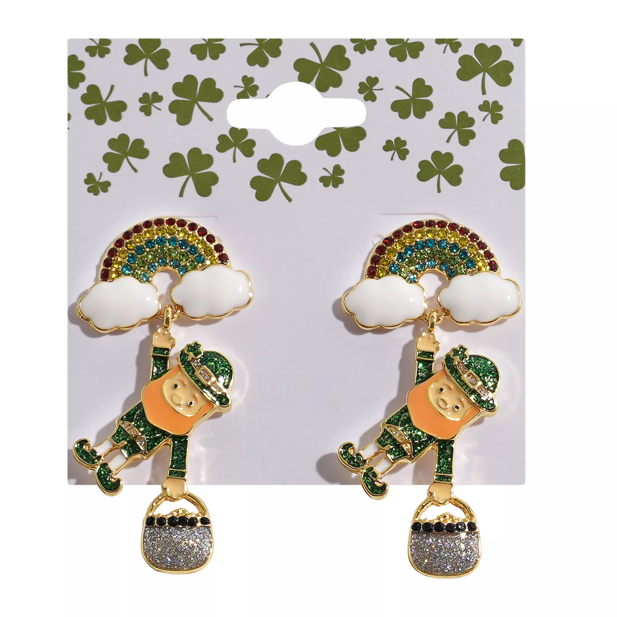 Rainbow Leprechaun Nickel Free Post Drop Earrings | Kohl's