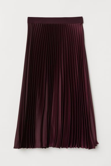 H & M - Pleated Skirt - Red | H&M (US + CA)