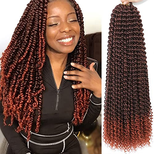 Alrence Passion Twist Hair 30 Inch 8 Packs Water Wave Crochet Hair Curly Braiding Hair For Butterfly Locs Long Bohe Crochet Braids (30 Inch (Pack of 8), T350) | Amazon (US)