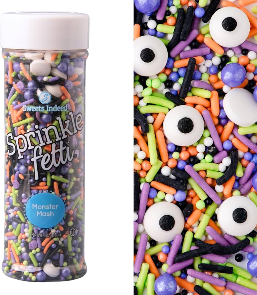 Sweets Indeed Sprinklefetti Monster Mash Sprinkles \u2013 4 oz Jar | Halloween Sprinkle Mix with ... | Amazon (US)