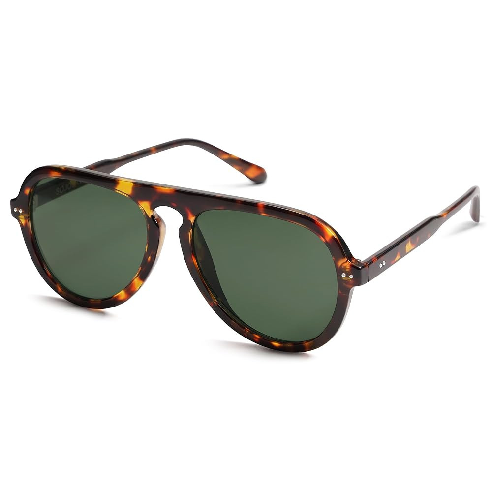 SOJOS Retro Aviator Sunglasses Womens Mens Vintage Plastic Frame Shades Lentes De Sol Para Mujer ... | Amazon (US)