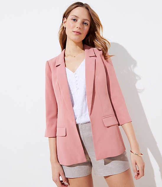Petite Long Open Blazer | LOFT